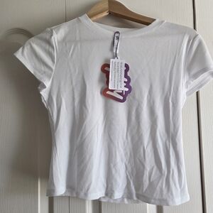 Yitty White Ribbed Women's Cropped Top